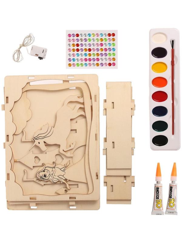 Набор для творчества «Создай ночник: Замок принцессы», из дерева