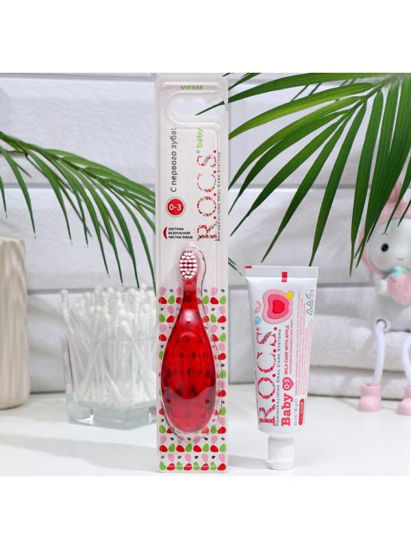 Набор R.O.C.S. Baby зубная паста яблоко, 45 г, зубная щётка