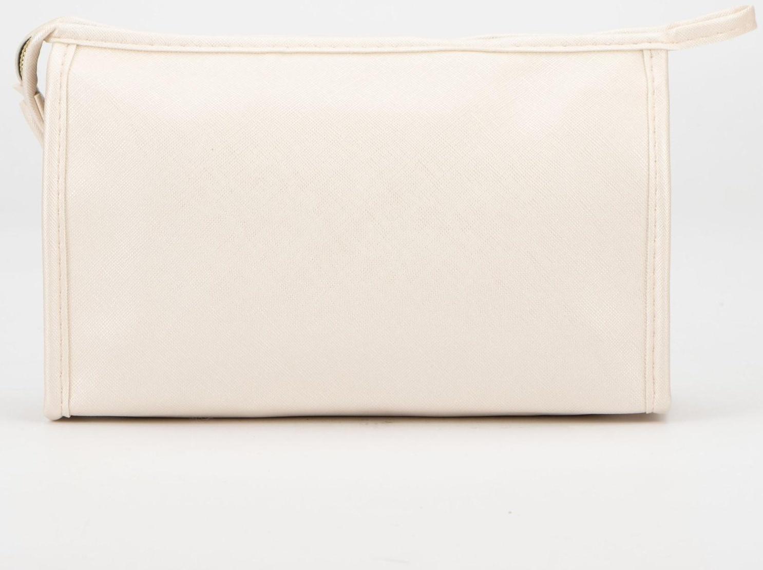 Косметичка на молнии, цвет молочный