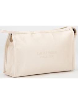 Косметичка на молнии, цвет молочный