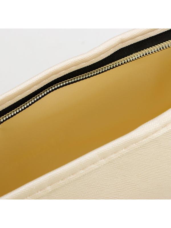 Косметичка на молнии, цвет молочный