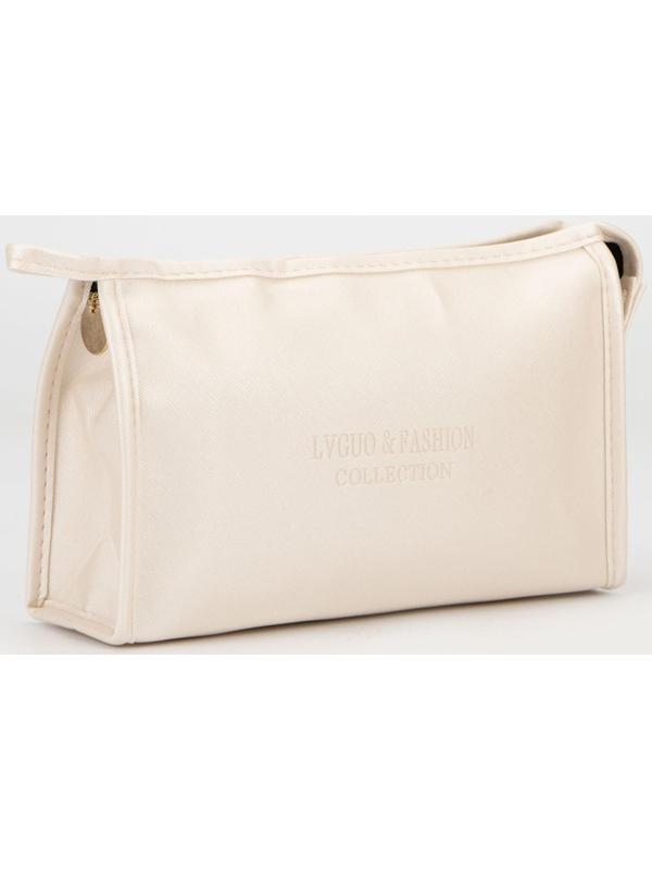 Косметичка на молнии, цвет молочный