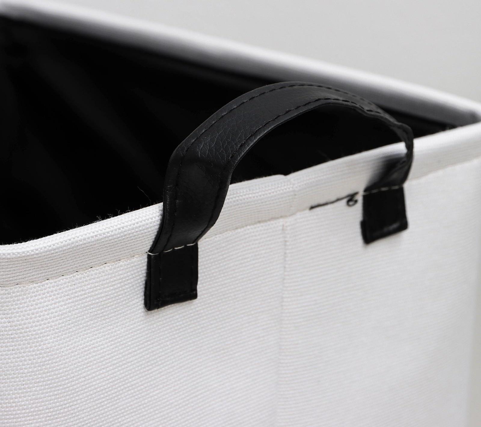 Корзина бельевая текстильная Доляна «Тигра», с ручками, 38×27×37 см