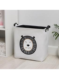 Корзина бельевая текстильная Доляна «Тигра», с ручками, 38×27×37 см