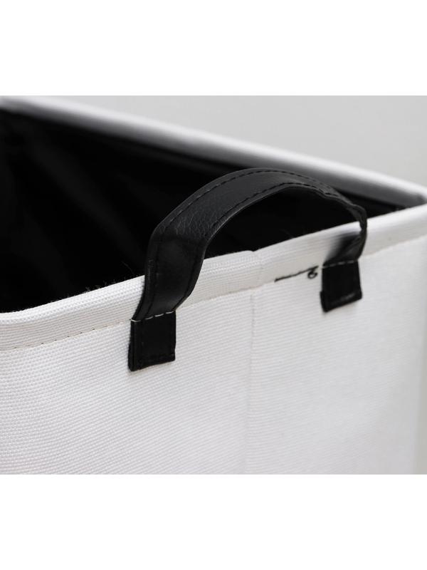 Корзина бельевая текстильная Доляна «Тигра», с ручками, 38×27×37 см