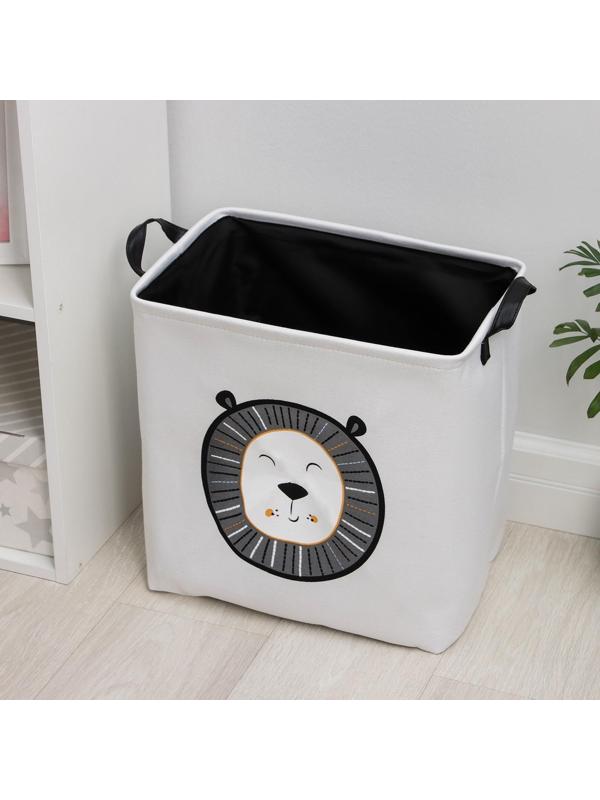 Корзина бельевая текстильная Доляна «Тигра», с ручками, 38×27×37 см