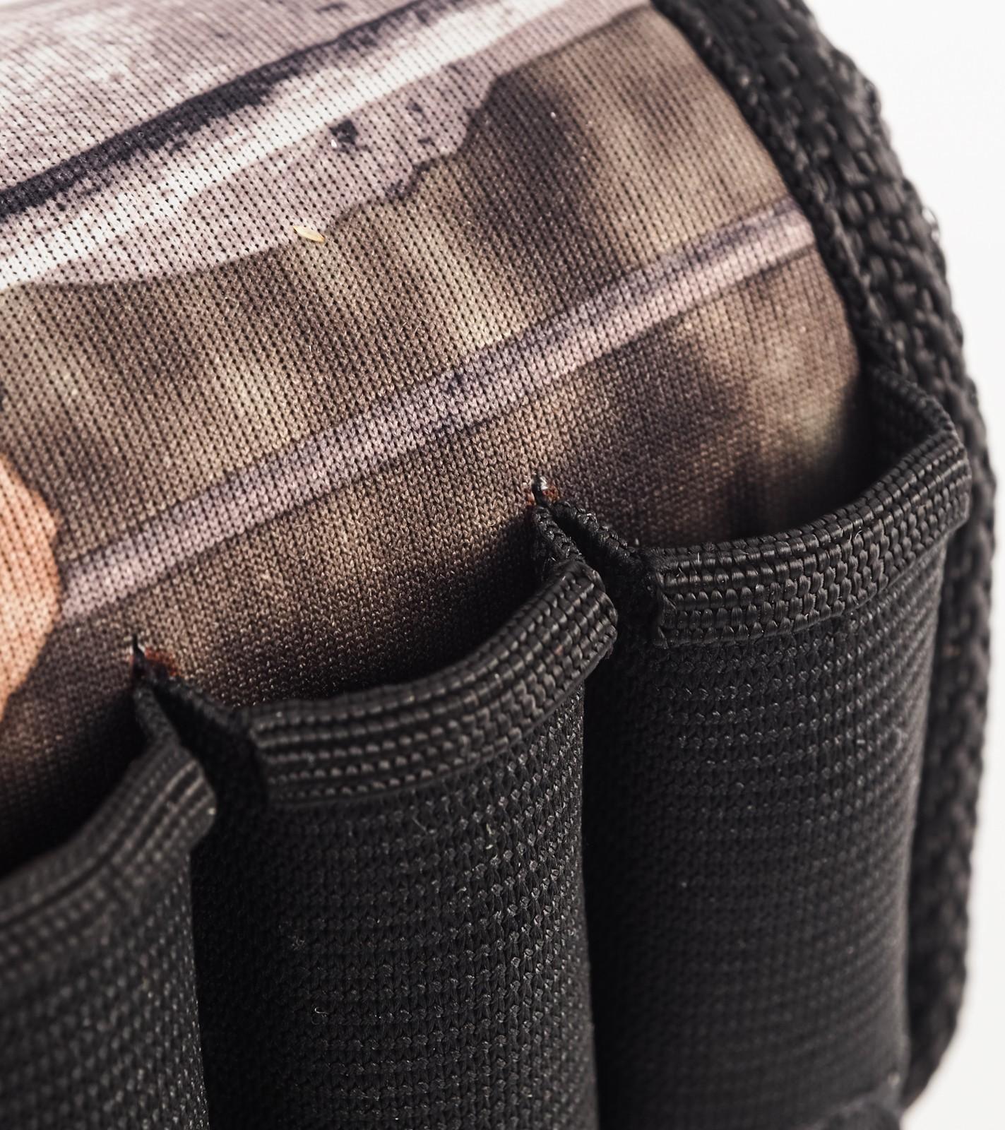 Патронташ на приклад под 12 калибр, на 6 патронов, неопрен, камуфляжный