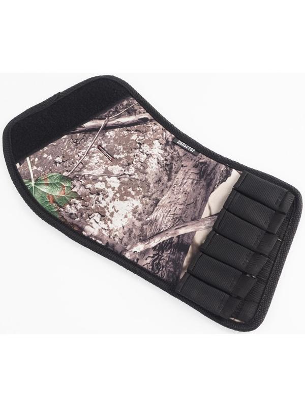 Патронташ на приклад под 12 калибр, на 6 патронов, неопрен, камуфляжный