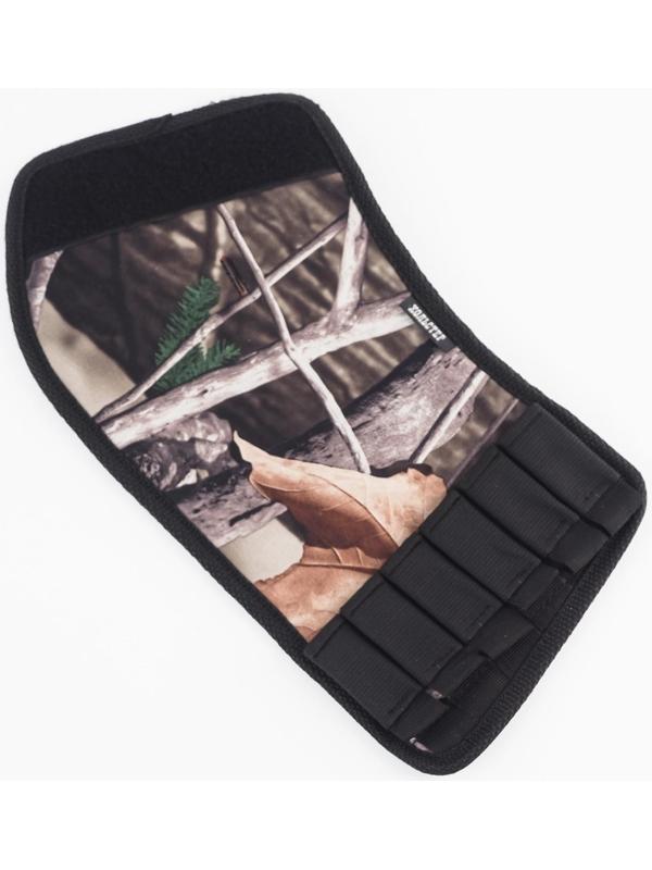 Патронташ на приклад под 12 калибр, на 6 патронов, неопрен, камуфляжный