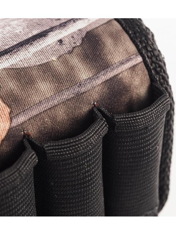 Патронташ на приклад под 12 калибр, на 6 патронов, неопрен, камуфляжный