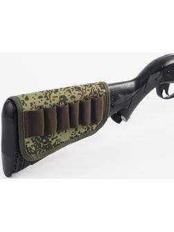 Патронташ на приклад под 12 калибр, на 6 патронов, ткань