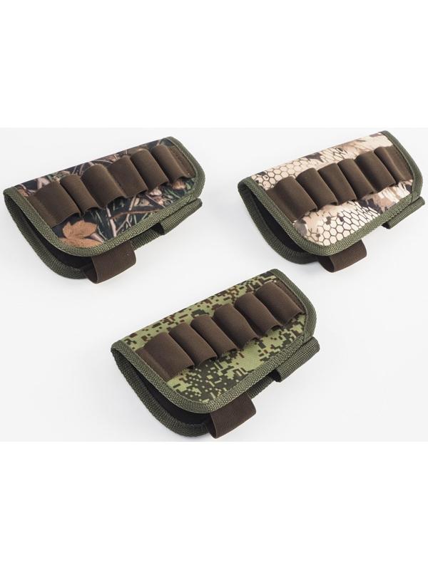 Патронташ на приклад под 12 калибр, на 6 патронов, ткань