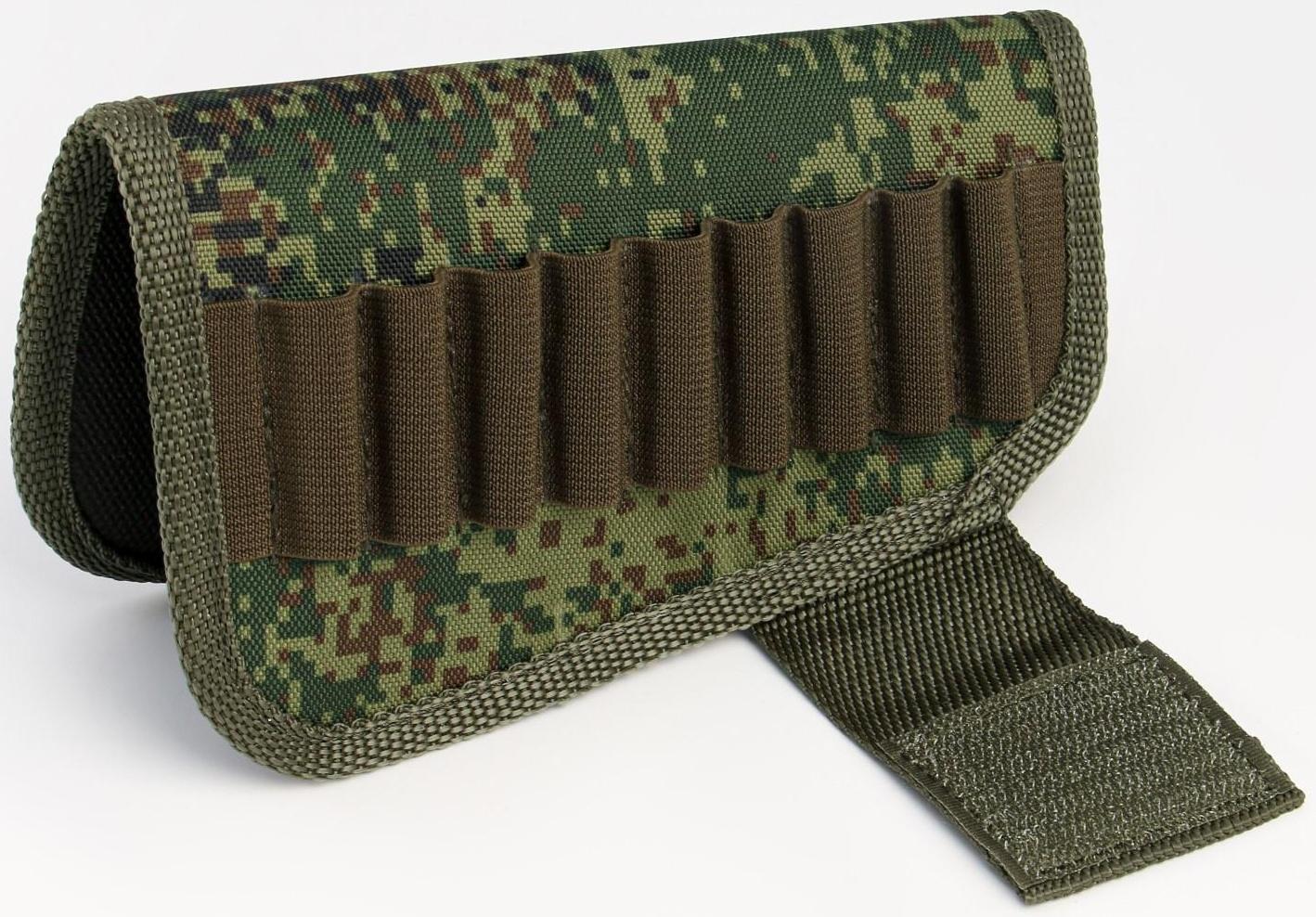 Патронташ на приклад под калибр 7,62 мм, на 9 патронов, ткань