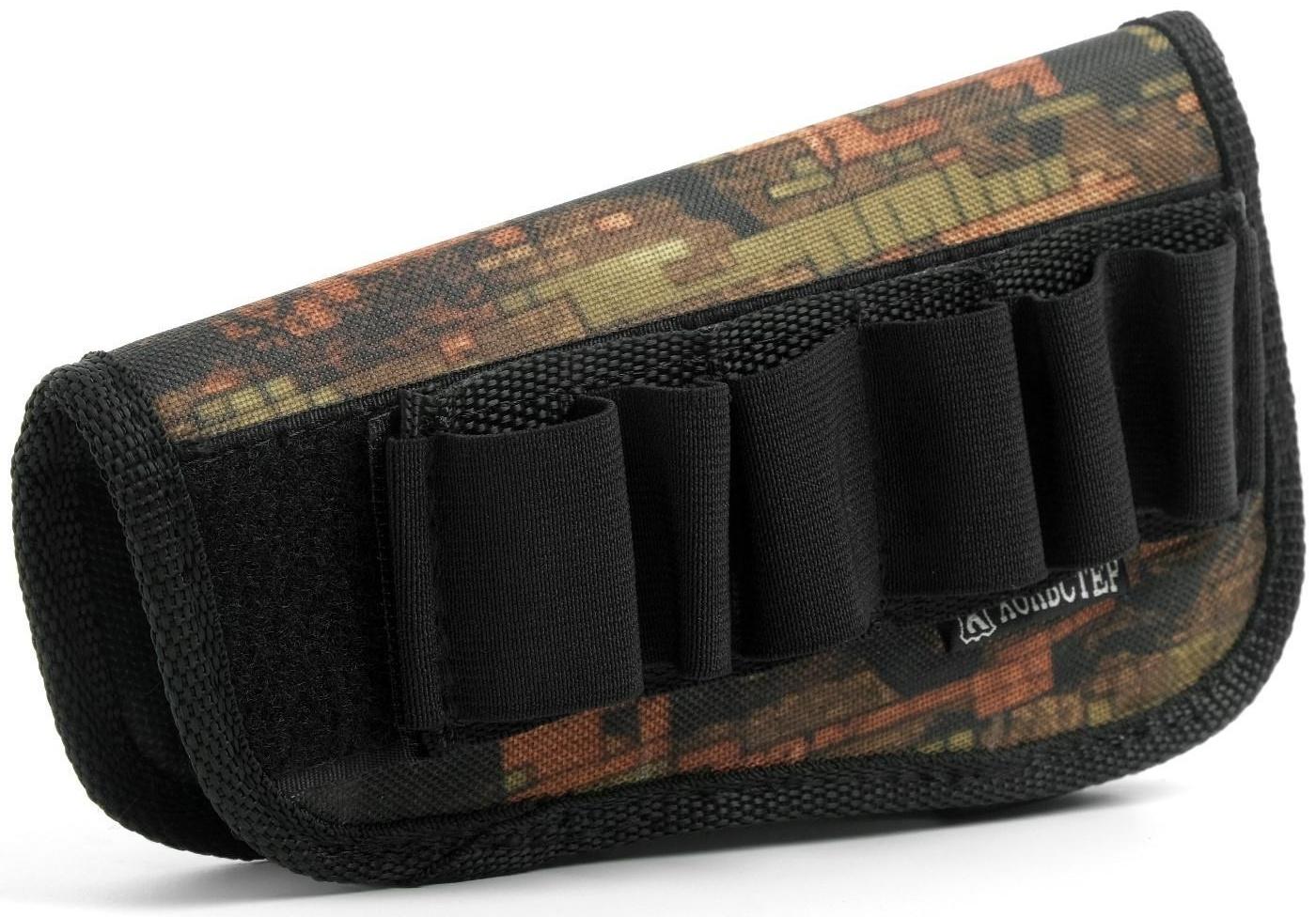 Патронташ на приклад универсальный, калибр 12, 16, 20, 7,62 мм, на 6 патронов, ткань