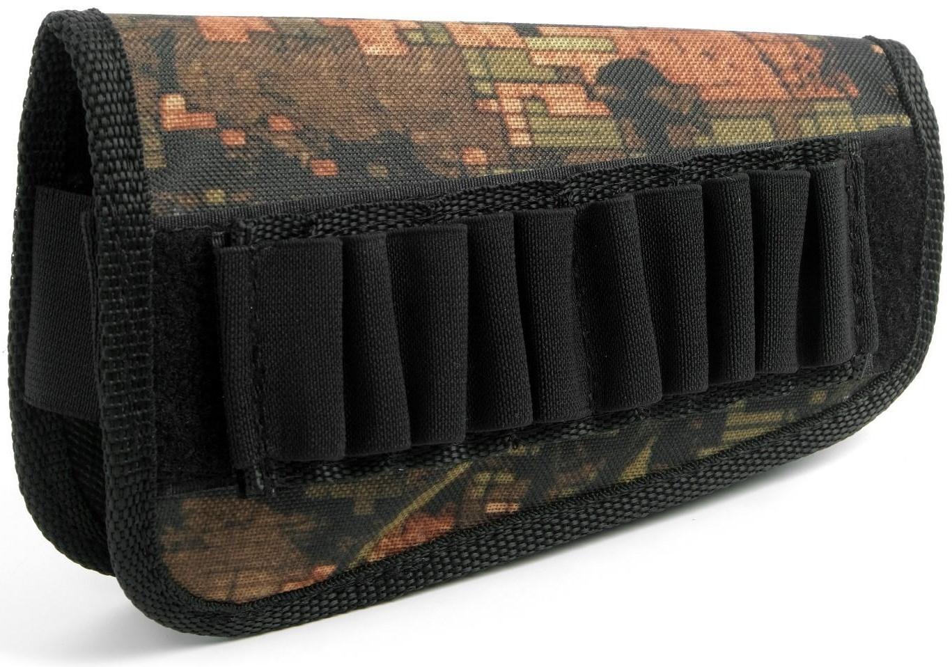 Патронташ на приклад универсальный, калибр 12, 16, 20, 7,62 мм, на 6 патронов, ткань