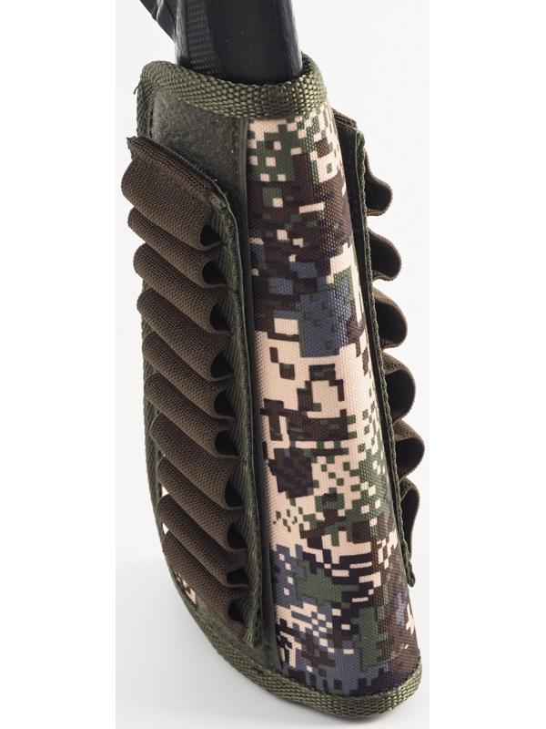 Патронташ на приклад универсальный, калибр 12, 16, 20, 7,62 мм, на 6 патронов, ткань