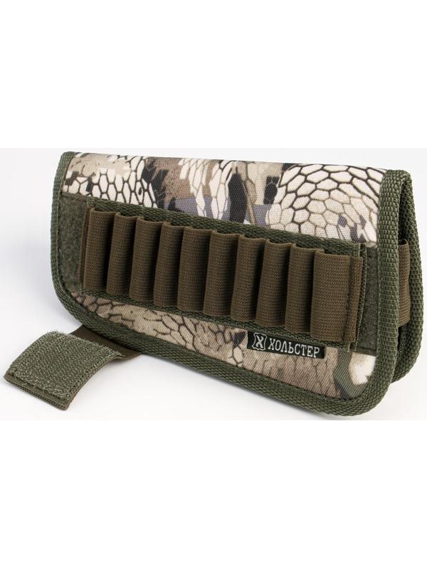 Патронташ на приклад универсальный, калибр 12, 16, 20, 7,62 мм, на 6 патронов, ткань