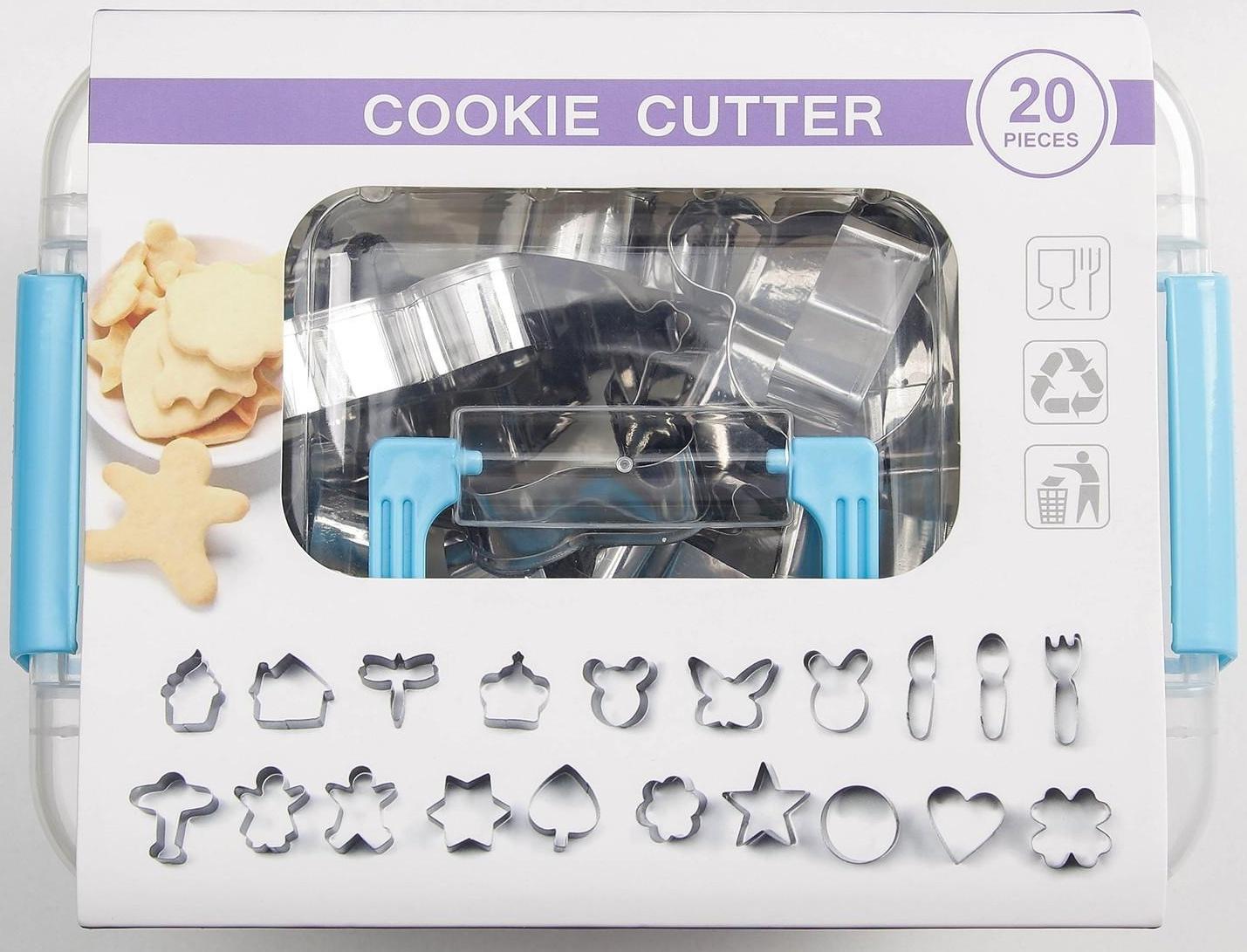 Набор форм для вырезания печенья «Лето», 20 шт, цвет хромированный