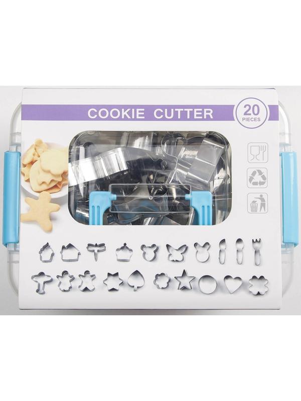 Набор форм для вырезания печенья «Лето», 20 шт, цвет хромированный