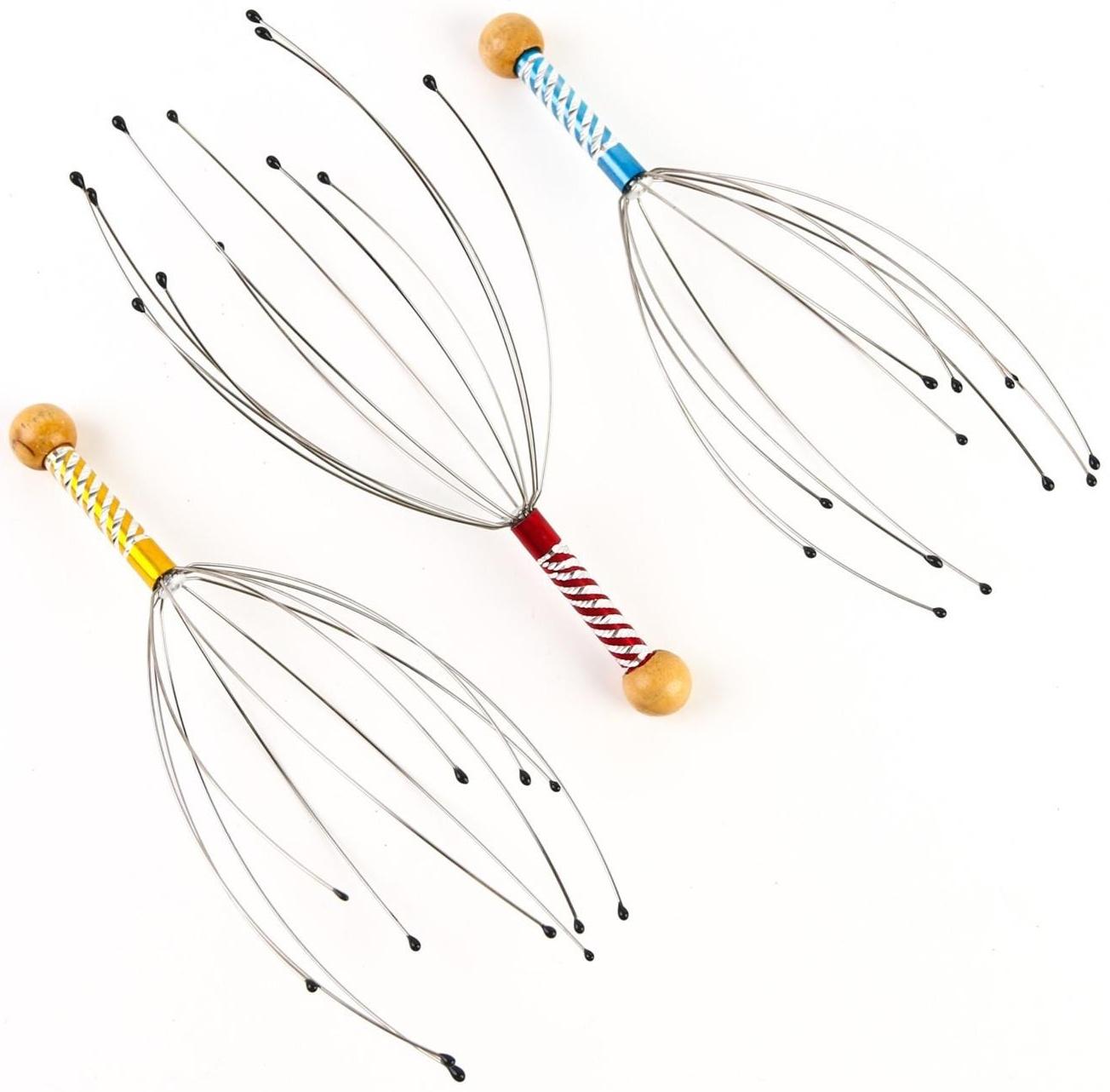 Массажер для головы мурашка «Эй, принцесса, меньше стресса», МИКС