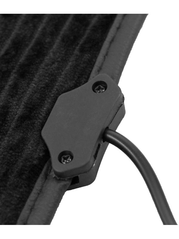 Накидка с подогревом TORSO, заднее сиденье, 12 В, регулятор, провод 120 см, велюр