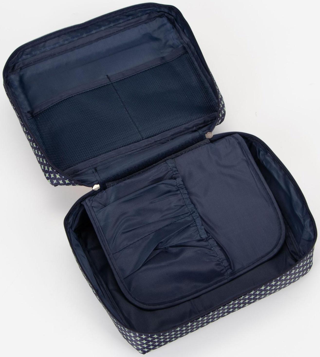 Косметичка на молнии, цвет синий