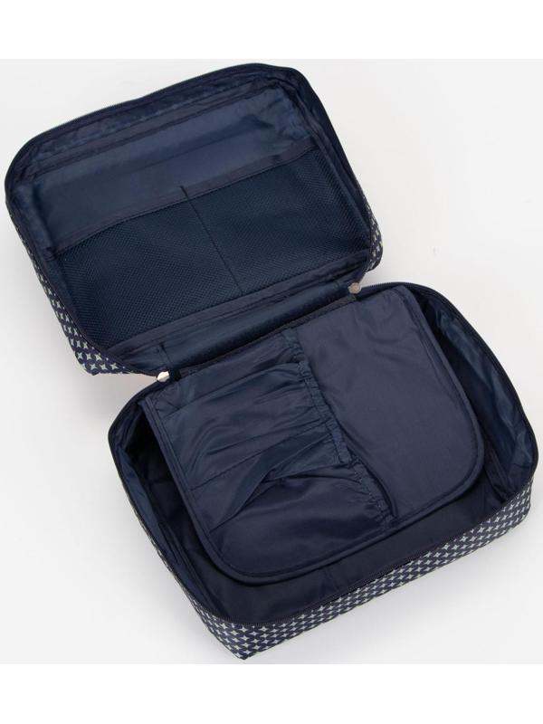 Косметичка на молнии, цвет синий