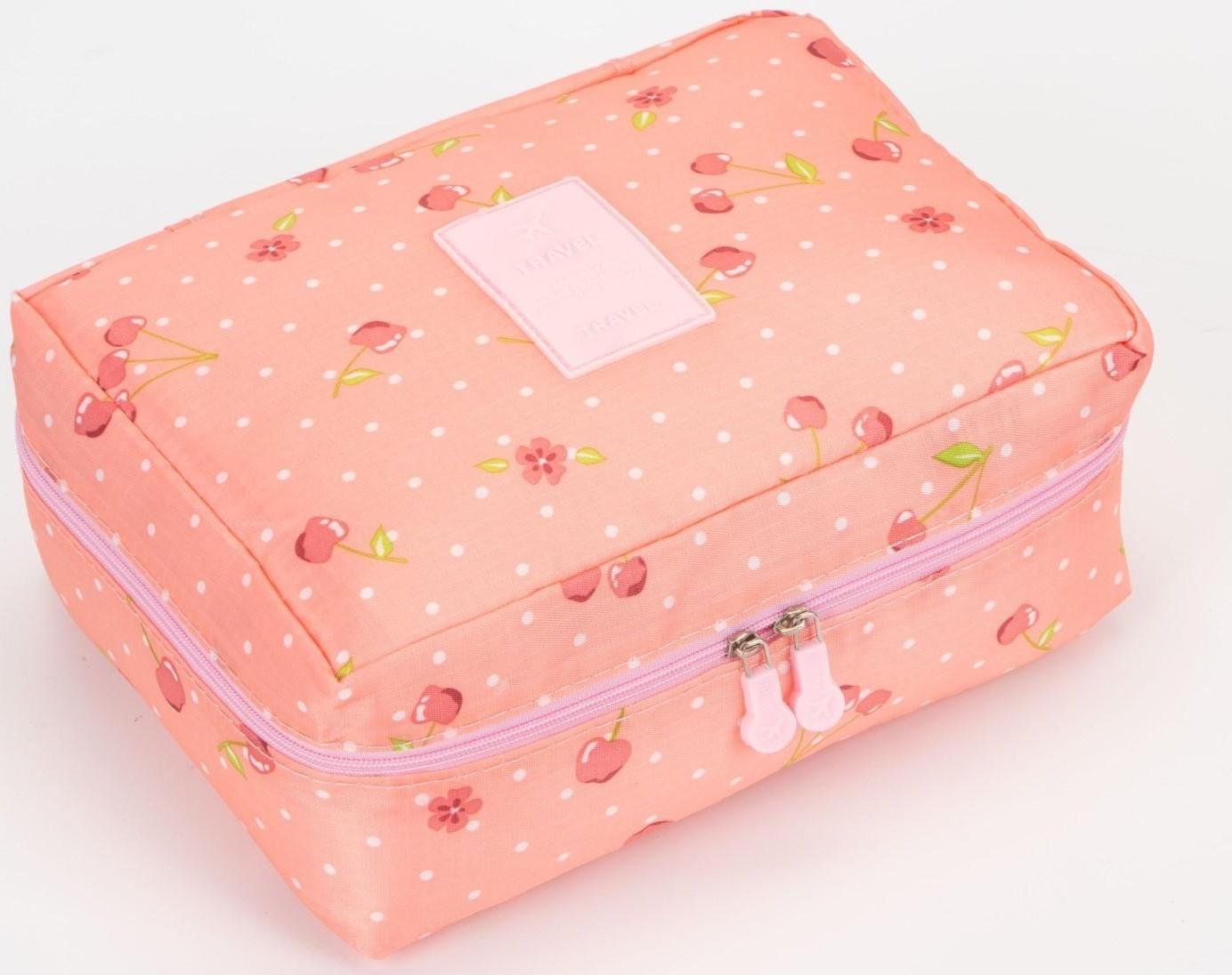 Косметичка на молнии, цвет розовый