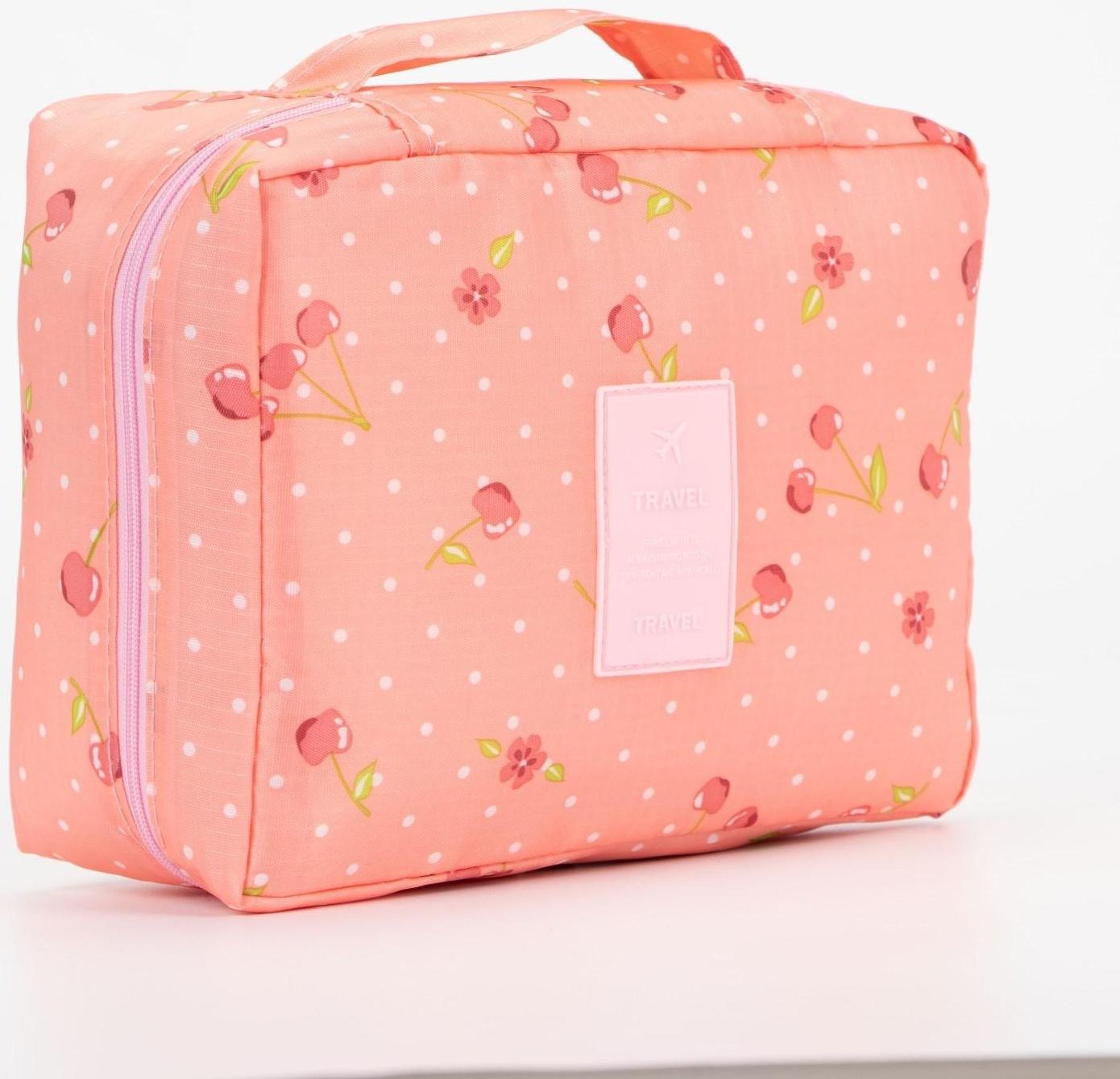 Косметичка на молнии, цвет розовый