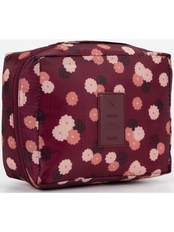 Косметичка на молнии, цвет бордовый