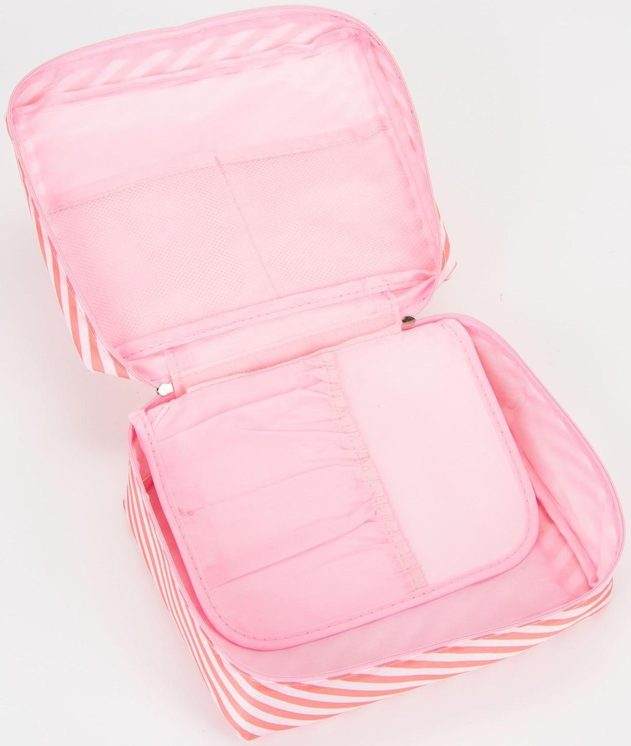 Косметичка на молнии, цвет розовый