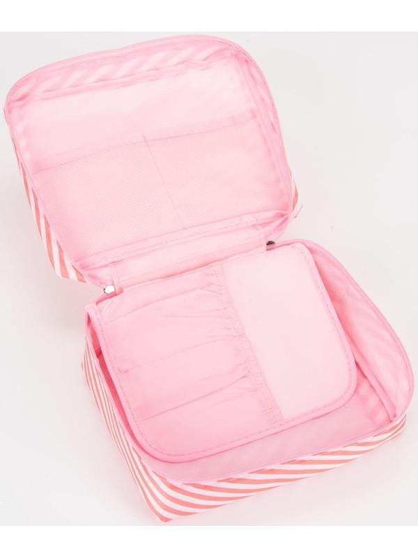 Косметичка на молнии, цвет розовый