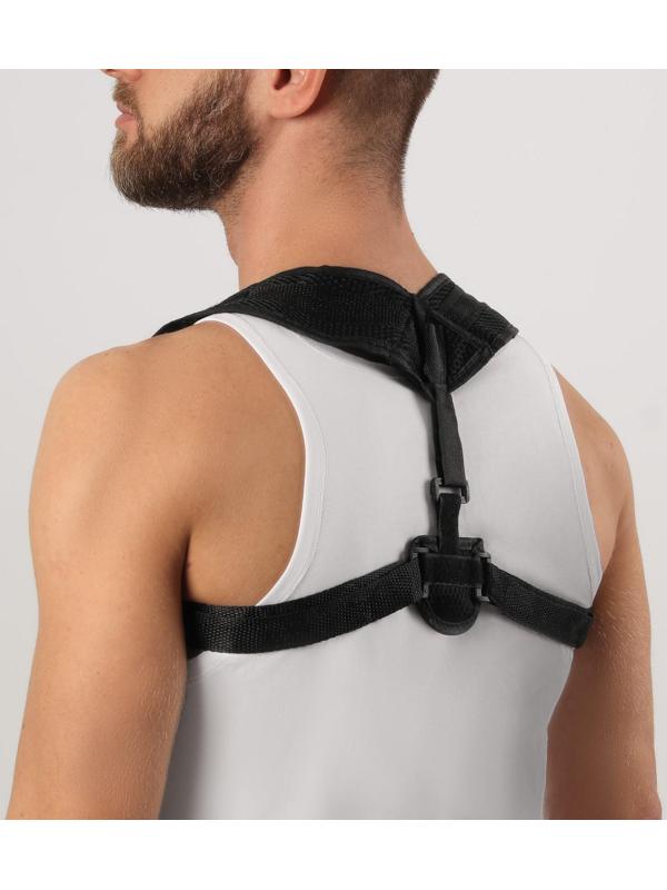Массажёр-фиксатор для осанки, на липучках, размер M, цвет чёрный