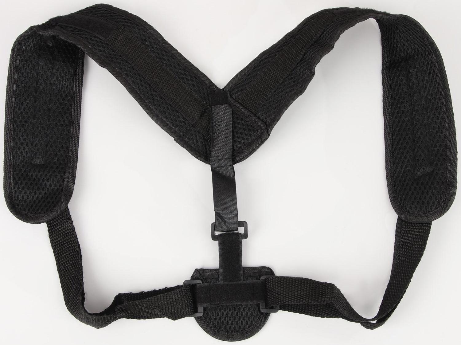 Массажёр-фиксатор для осанки, на липучках, размер S, цвет чёрный