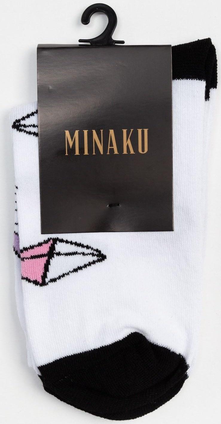 Носки мужские MINAKU «Фигуры» цвет белый, размер 40-41 (27 см)