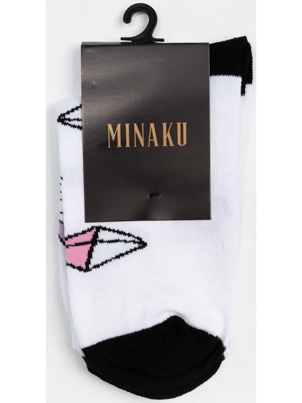 Носки мужские MINAKU «Фигуры» цвет белый, размер 40-41 (27 см)