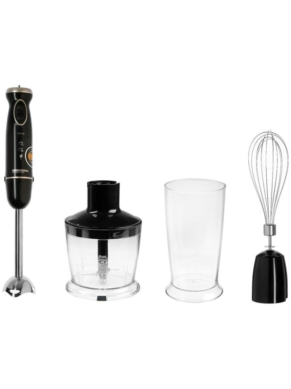 Блендер REDMOND RHB-2993, погружной, 1300 Вт, 0.5/0.6 л, 5 скоростей, черный