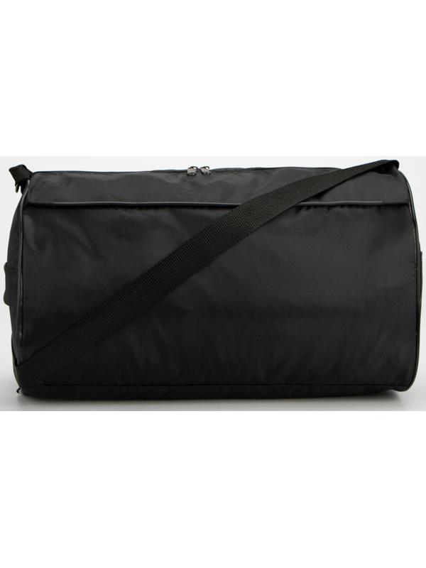 Сумка спортивная на молнии, наружный карман, цвет чёрный