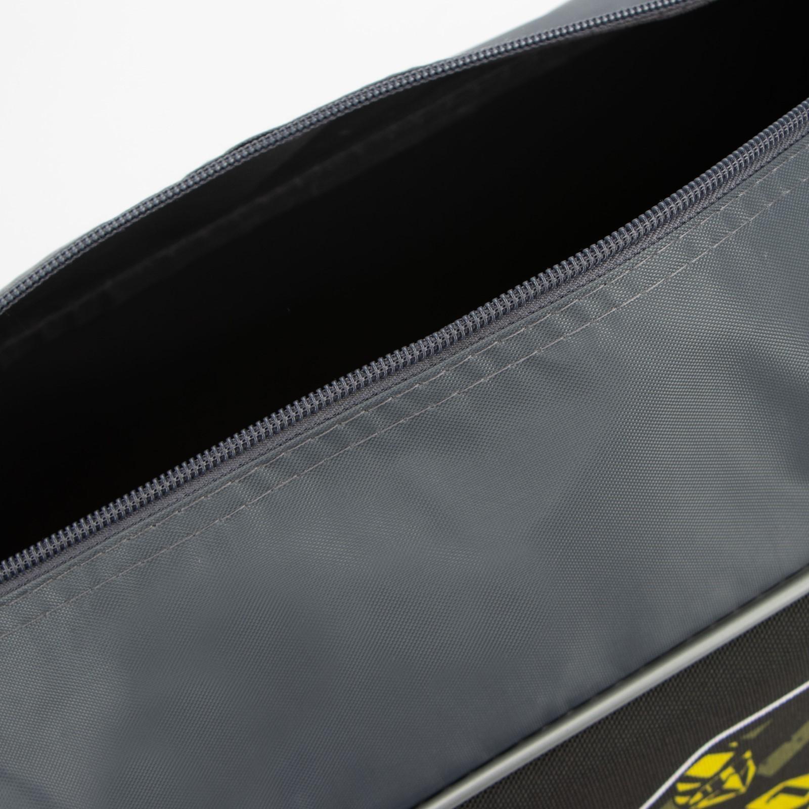 Сумка спортивная на молнии, наружный карман, цвет серый