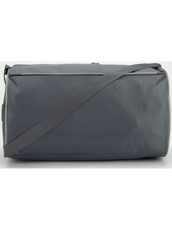 Сумка спортивная на молнии, наружный карман, цвет серый