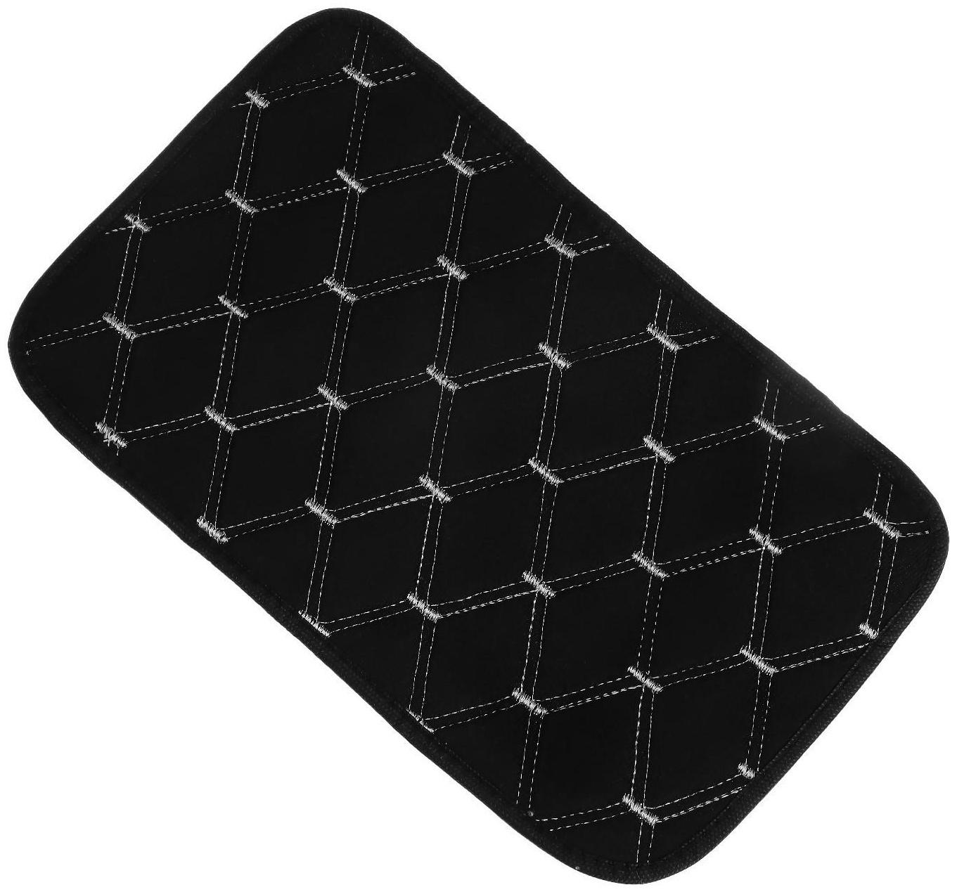 Защитный чехол на подлокотник автомобиля, лён, чёрный