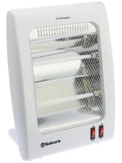 Обогреватель Sakura SA-0670W, кварцевый инфракрасный, 900 Вт, белый