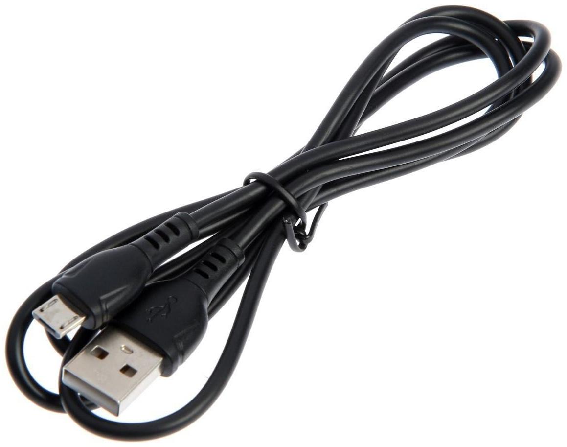 Кабель Borofone BX51, microUSB - USB, 2.4 А, 1 м, PVC оплётка, чёрный