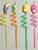 Трубочки для коктейля «Птички» набор 4 шт, цвет МИКС