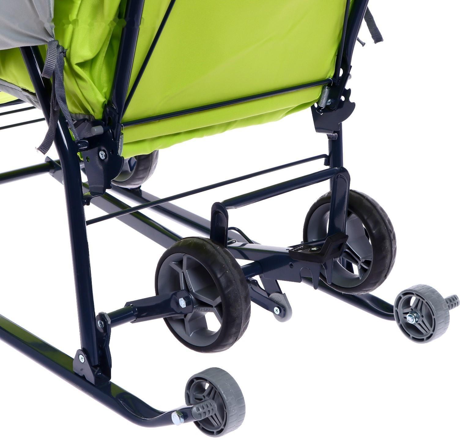 Санки-коляска «Наши детки», цвет лимонный