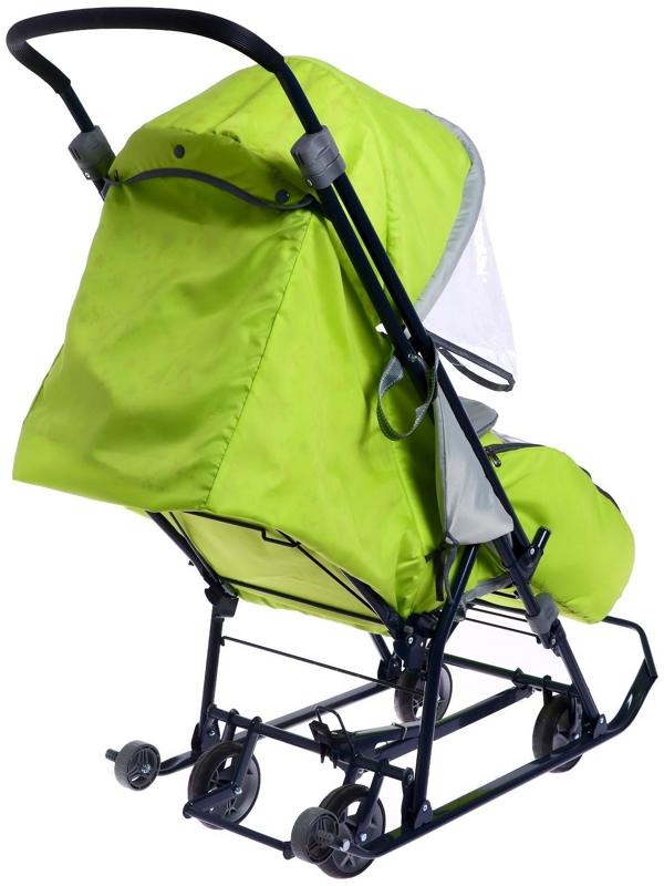 Санки-коляска «Наши детки», цвет лимонный