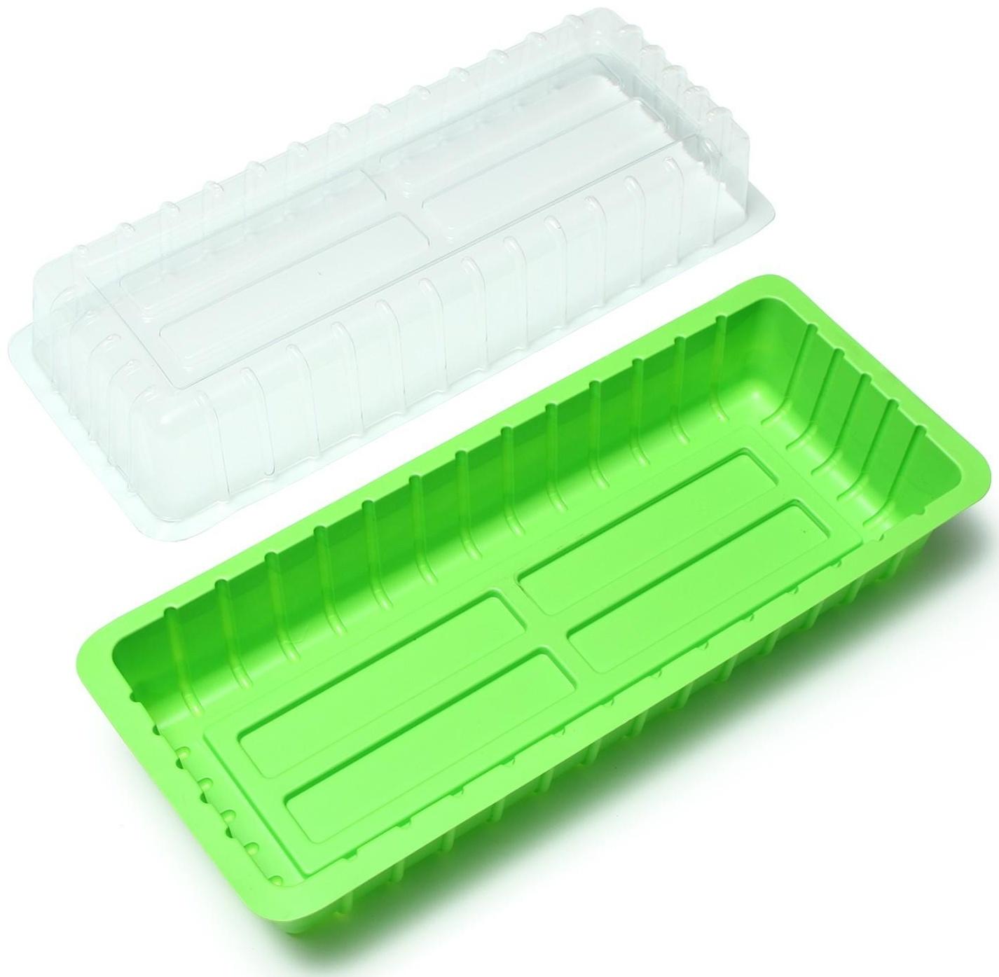 Мини-парник: 36 × 13 × 12 см, торфяной горшок 6,5 × 6,5 см (12 шт.)