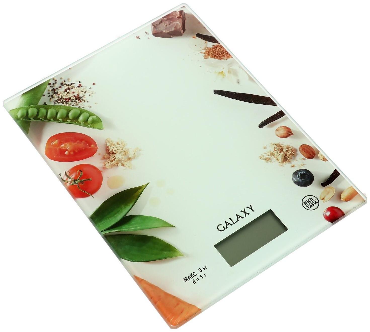 Весы кухонные Galaxy GL 2809, электронные, до 8 кг, рисунок 