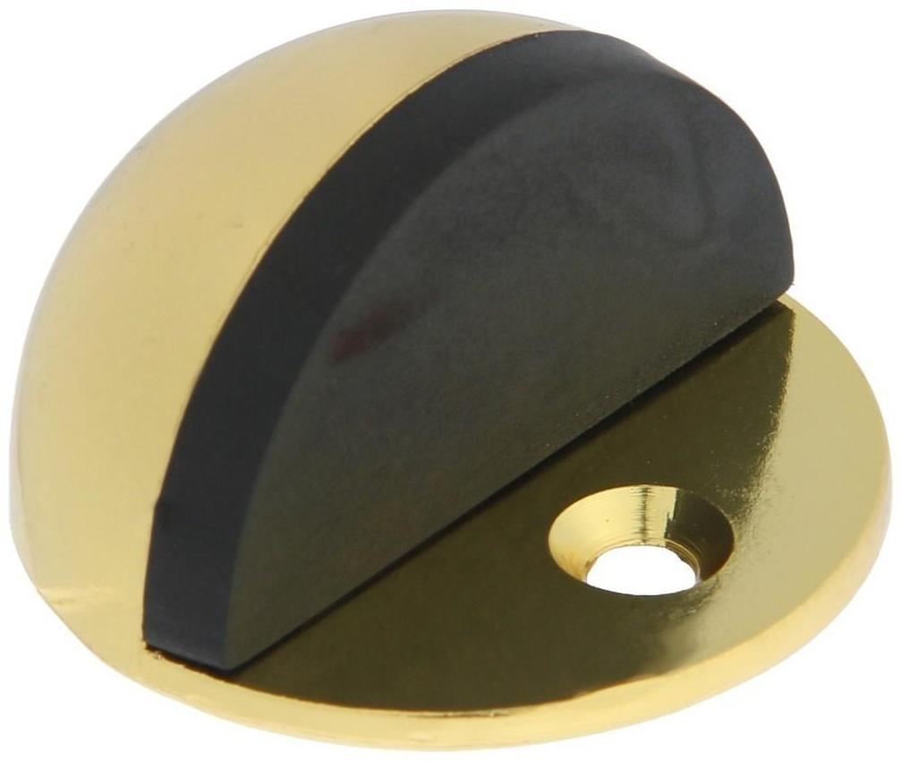 Упор дверной LOCKLAND, с крепежным штырем, d=40 мм, h=25 мм, цвет золото