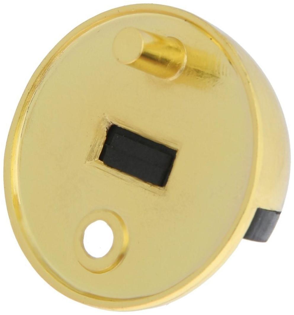 Упор дверной LOCKLAND, с крепежным штырем, d=40 мм, h=25 мм, цвет золото